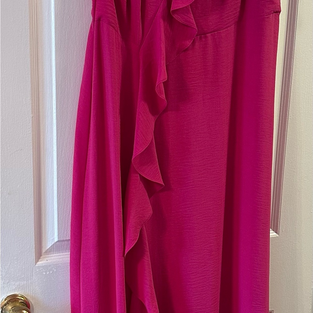 Pink Ruffled Spaghetti Strap Sun Dress - Picture 3 of 7